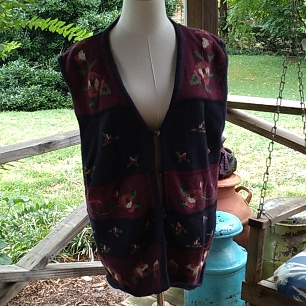 Vintage 2x grandma 👵 granny chic cardigan sweater
